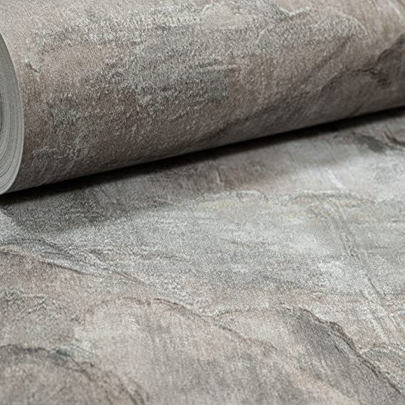 Alpen Home Fleece Grey Designer Wallpaper Textured Thick Non Woven